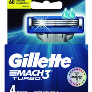 Respuesto rasuradora gillette mach3 turbo 4 uds.