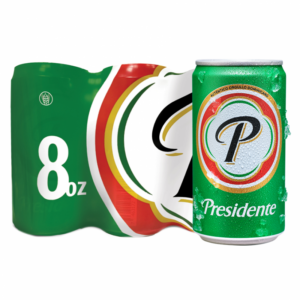 cerveza presidente lata 8 oz 6 pack