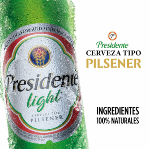 CERVEZA PRESIDENTE LIGHT 12 OZ 6 PACK