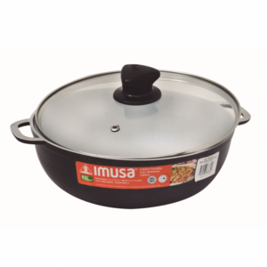 Caldero Imusa Martillado Tapa de vidrio 505021 24 Cm