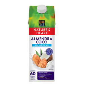 Bebida Natures Heart Almendras/Coco Sin azúcar 32 oz.
