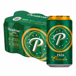 CERVEZA PRESIDENTE CHINOLA 8 OZ 6 PACK