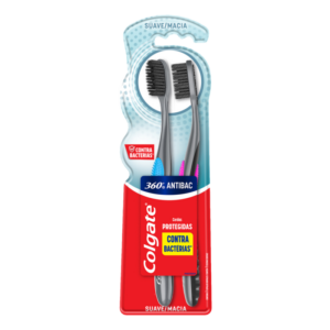 cepillo de dientes colgate 360 charcoal antibacterial 2 pack