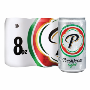 CERVEZA PRESIDENTE LIGHT LATA 8 OZ 6 PACK