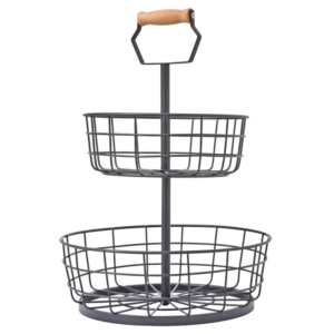 BANDEJA METAL ATTICO 2 NIVELES NEGRO W7316