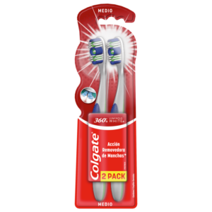 cepillo dental colgate 360 luminous white 2 pack