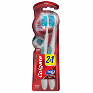 cepillo dental colgate 360 luminous white 2 pack
