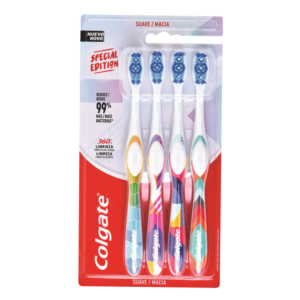 Cepillo de Dientes Colgate 360 Designer 4 Pack