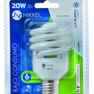 Bombillo Nikkei T2 Espiral 20 W.