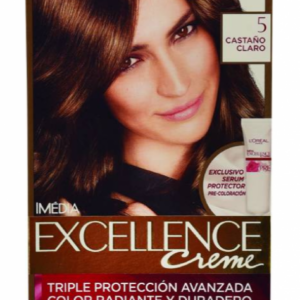 Tinte Loreal Excellence 5 Castaño Claro.