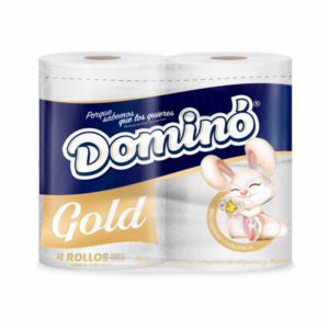 papel higienico domino gold 4 rollos