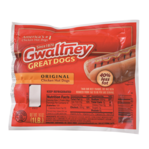 salchicha gwaltney hot dog original 8 1 16 oz