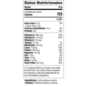 LECHE EN POLVO WALA SOBRE 125 GR