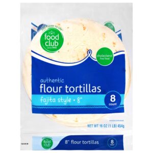 Tortillas De Trigo Food Club #8 Fajita Stile 8 Und/Paq