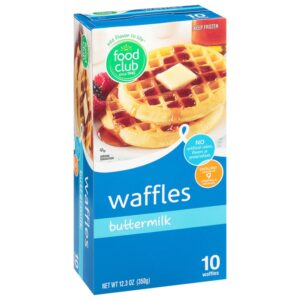 Waffles Congelados Sabor Buttermilk Food Club 10 Und/Paq