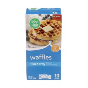Waffles Congelados Sabor Blueberry Food Club 10 Und/Paq