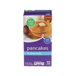 Pancakes Buttermilk Congelados Food Club 12 Und/Paq