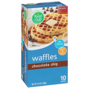 Waffles Congelados Con Chocolate Chips Food Club 12.3 Onz