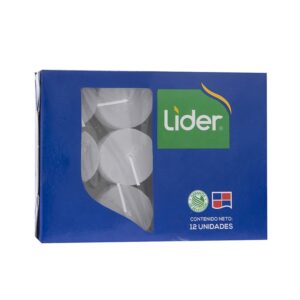 Velas Votivas Lider 12 Und/Paq
