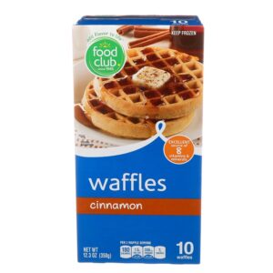 Waffles Congelados De Canela Food Club 12.3 Onz