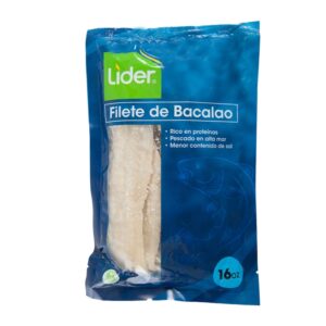 Filete De Bacalao Lider 16 Onz