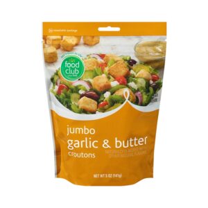Croutones Para Ensalada Sabor Ajo Y Mantequilla Food Club 5 Onz