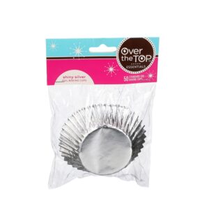 Capacillos Desechables Para Hornear Cupcakes, Color Plateado Brillante.
