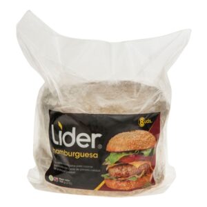 Hamburguesa De Res Lider 8 Und/Paq