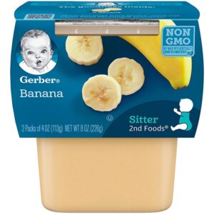 Compota De Banana Gerber 2Nd Foods 4 Onz, 2 Und/Paq
