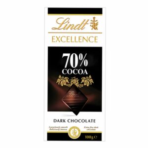 Barra De Chocolate Negro 70% Lindt Excellence 100 Gr