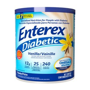 Fórmula Nutricional En Polvo Diabetic Sabor Vainilla Enterex 400 Gr