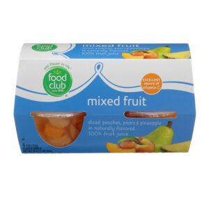Frutas Mixtas En Su Jugo Food Club 4 Onz, 4 Und/Paq