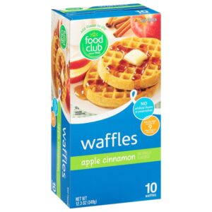 Waffles Congelados Sabor Manzana Canela Food Club 10 Und/Paq