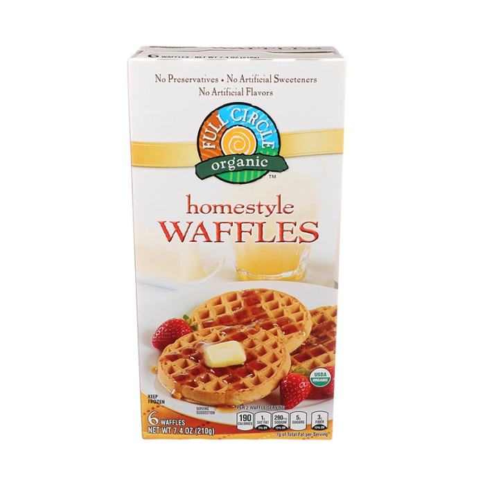 Waffles Organicos Congelados Homestyle Full Circle 6 Und/Paq