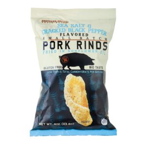 Chicharron Con Sal Marina Y Pimienta Sin Gluten Pork Rinds 4 Onz