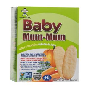 Galleta De Arroz Y Vegetales Para Bebes Baby Mum Mum 6M+ 50 Gr