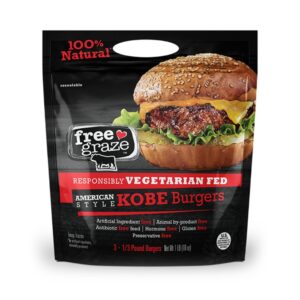 Hamburguesa Estilo Americano Kobe Free Graze 1 Lb