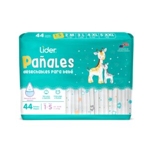 Pañales Desechables Etapa 1 Lider 44 Und/Paq