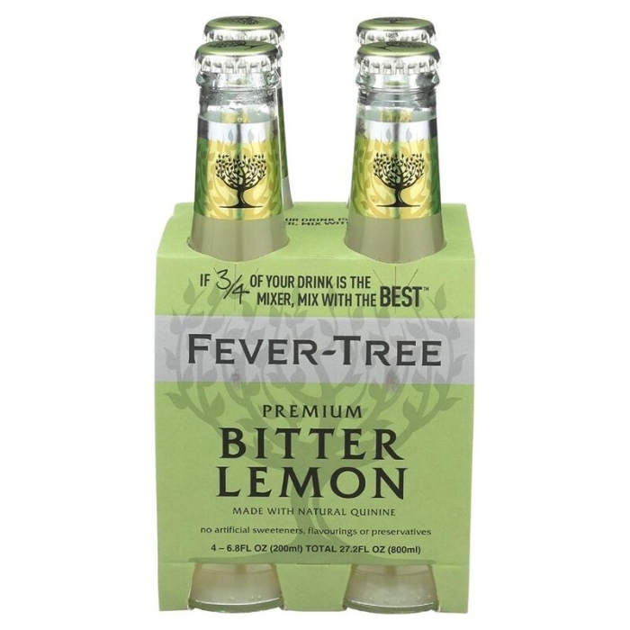 Agua Tónica Sabor A Limón Fever Tree 200 Ml, 4 Und/Paq