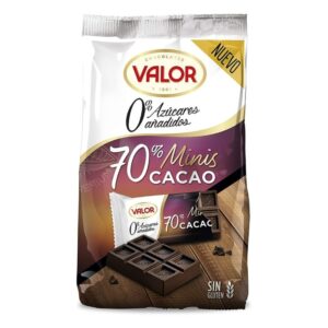 Mini Tabletas De Chocolate Negro 70% Cacao Valor 144 Gr