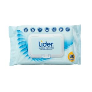 Toallas Húmedas Higiene Personal Líder 80 Und/Paq