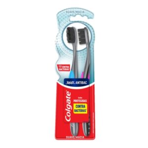 Cepillo Dental 360 Grados Carbón Antibacterial Colgate 2 Und/Paq