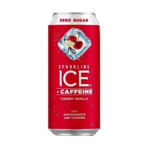Agua Gasificada Con Cafeina Sabor Cherry Vainilla Ice Sparkling 17 Onz