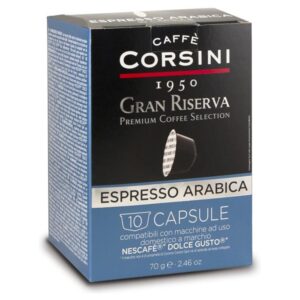 Capsulas de Cafe Espresso Corsini 10 Und/Paq