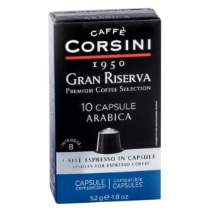 Café Espresso En Cápsulas Gran Riserva Arabica Corsini 10 Und/Paq