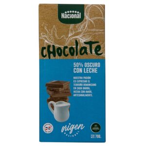 Chocolate 50% Oscuro Con Leche Origen Nacional 70 Gr