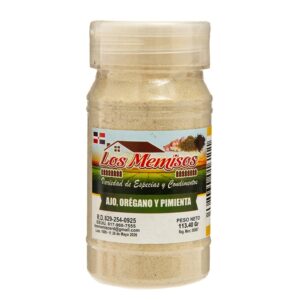 Sazon En Polvo Ajo, Oregano, Pimienta Molida Los Memisos 113.40 Gr