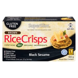 Galletas De Arroz Sin Gluten Sesamo Negro Superslim 100 Gr