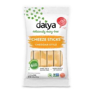 Barritas De Queso Cheddar Sin Lactosa Daiya 6 Und/Paq