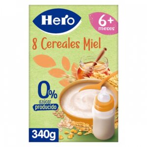 Papilla 8 Cereales Con Miel Hero Baby 340 Gr